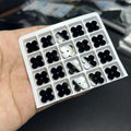 HQ GEMS White Shell Stone Mother of Pearl Center Hole Four Leaf Clover VC Ring Making