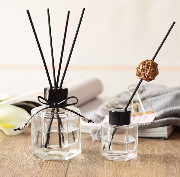 Hot Sale 50ml 100ml 120ml Hexagon for  Bottle with Screw Cap Empty Essential Oil Room Diffuser Bottles