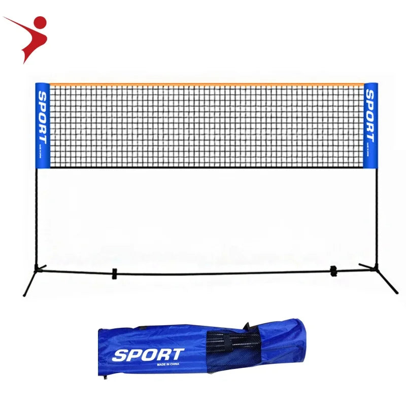 Portable Badminton Net Post  Adjust Tennis Net  Portable Foldable Volleyball Polyester Practice Indoor and Outdoor