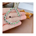 Initial Religious 925 Sterling Silver Bracelets Factory Supply Gold Plated Natural Stones Classic for Parties Wholesale Low MOQ