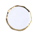 EU CE High End 5 Star Hotel and Western Food Restaurant Use 8" 10" Black White Irregular Round Ceramic Steak Dessert Salad Plate