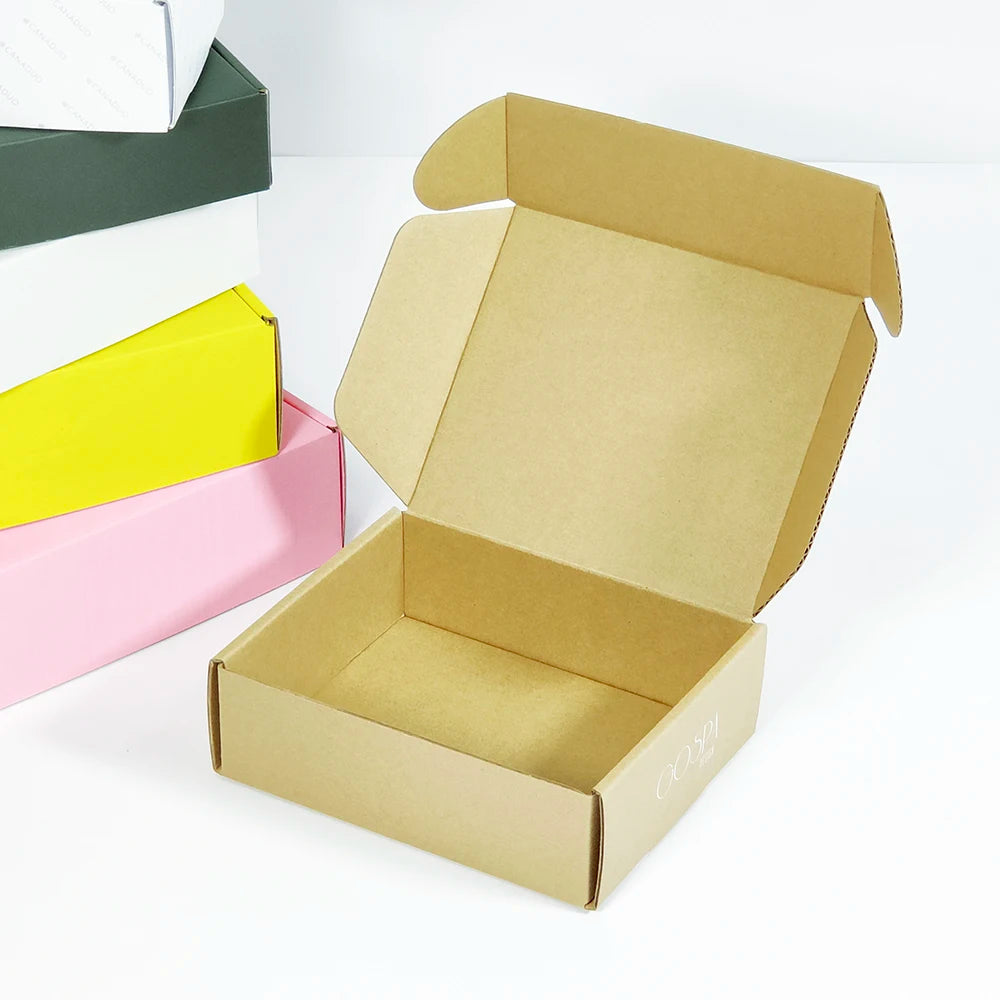 Manufacturer Custom Logo Recyclable Cardboard Mobile Printed Mail Packaging Shipped Corrugated Boxes Matt Lamination Embossing
