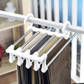 Newest Fashion 5 in 1 Pant Rack Shelves Stainless Steel Clothes Hangers Multi-functional Wardrobe Hot Sale Magic Hanger