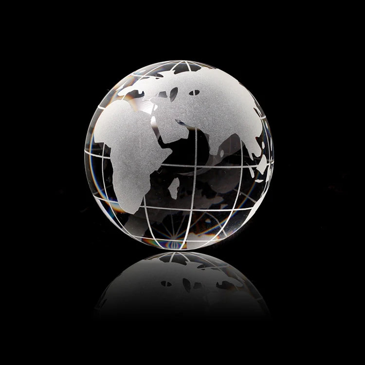 MH-Q0141 Crystal World Globe Crystal Globe Paperweight
