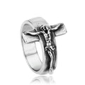 SS8-134R Steel Soldier Stainless Steel Jesus Ring for Men Classic Popular Religious Cross Gift Jewelry