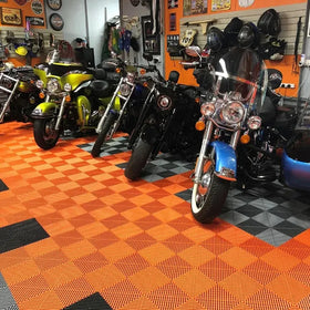 Durable 400*400*18MM Car Wash Drainage Garage Floor Tile Oil Resistant Vinyl Floor Tile for Auto Show