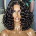Transparent 13X4 Lace Frontal Wigs Human Hair Glueless Brazilian Virgin Hair Pre-Plucked Middle Part Loose Wave Wigs 10-30"