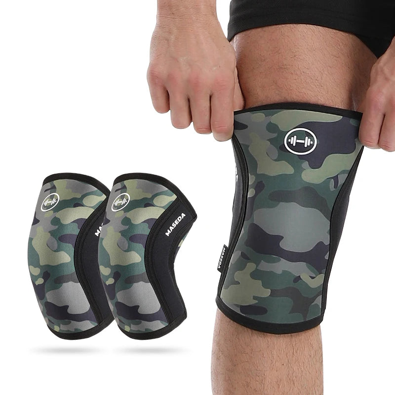 2256#Top Quality SCR Knee Pad 7MM Neoprene Knee Brace  New Design Powerlifting Weightlifting Knee Sleeve