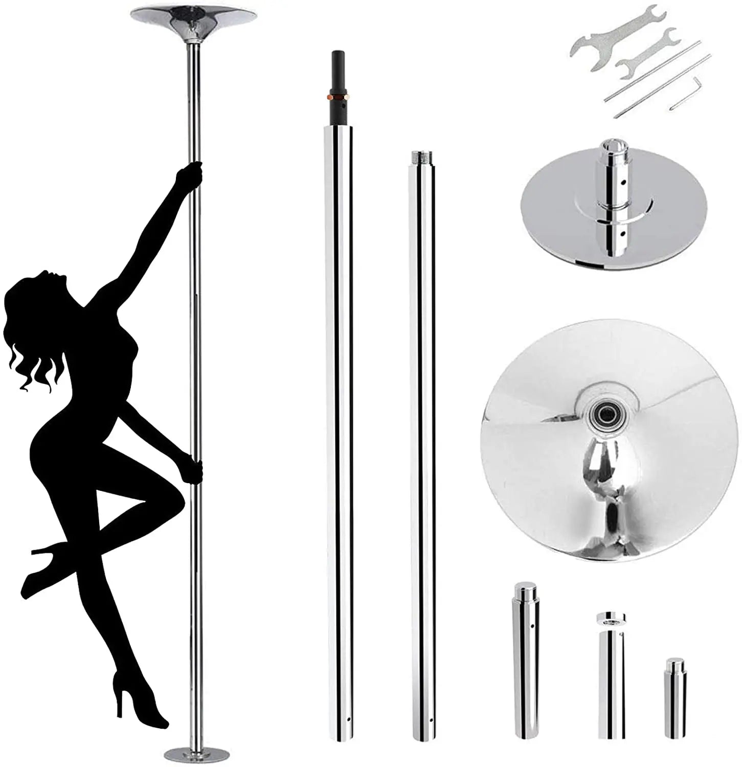 High Quality Stainless Steel Dancing Pole Portable Full Kit Package for Home Yoga with Custom Logo