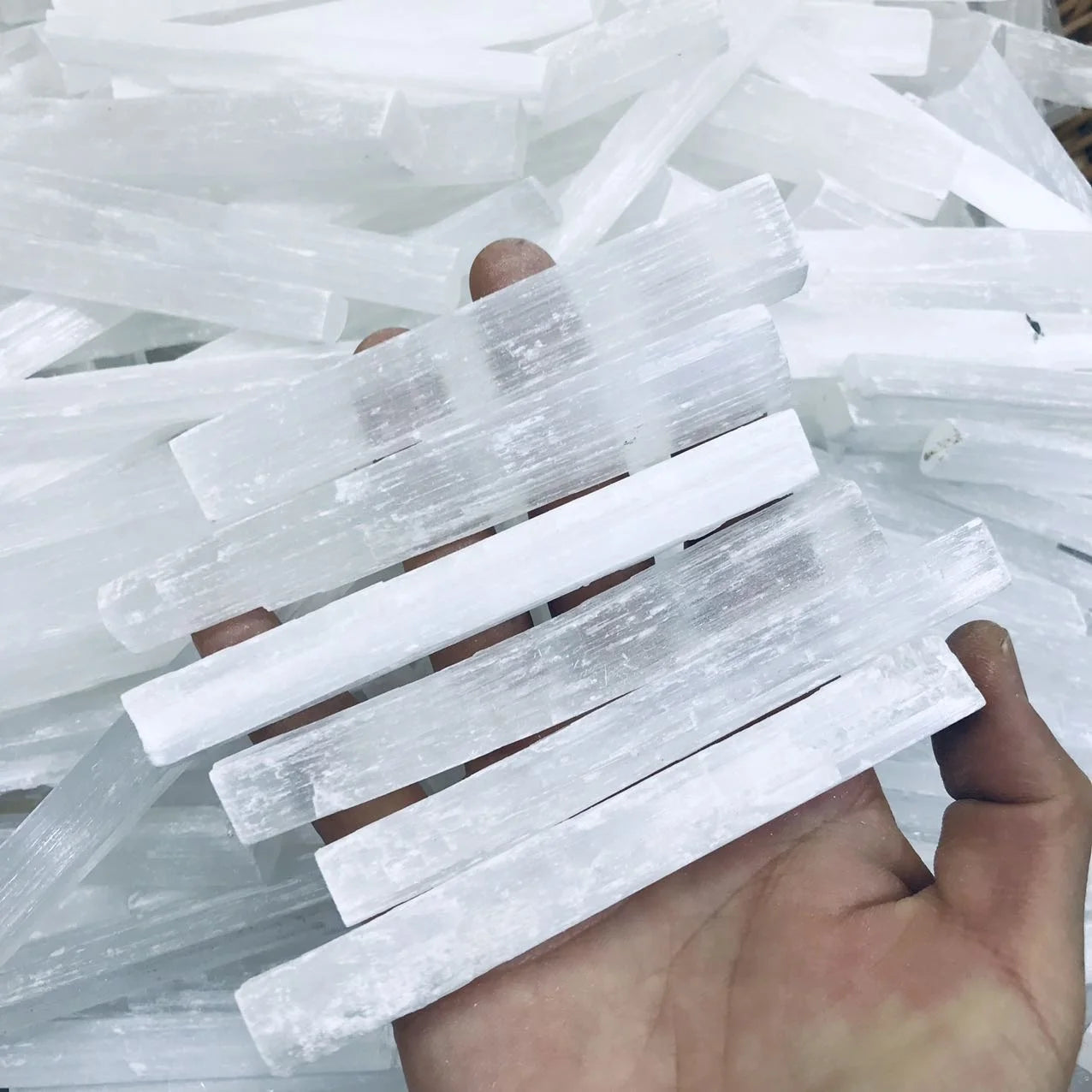Natural Selenite Sticks Wands Energy Raw Stone Rough Stones Selenite for Decoration