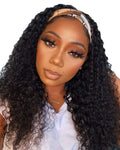 Eli Wholesale Headband Wig Straight Curly Deep Wave 100% Human Hair Headband Wigs Brazilian Virgin Hair Wigs for Women