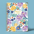 Custom Flowers Cover Design Inner Pages Double Side Printing Spiral Notebook