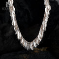 ICEBELA Jewelry 925 Sterling Silver Swinggrass Collection Cascading Necklace Jewelry Chocker Grass Skirt Necklace