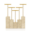 Top Quality Gold T bar Stone Jewelry Displays Stands Earring Holders Display Stands