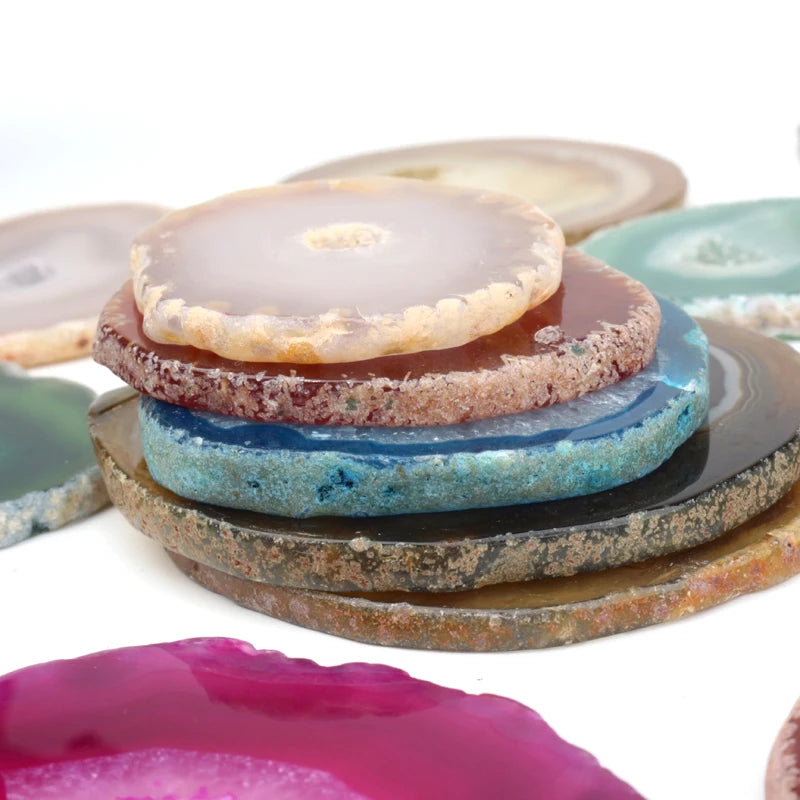 Brazilian Agate Coaster Irregular Shaped Home Decoration Agate Slice