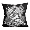 Custom Sublimated Abstract Eye Pattern Prayer Gesture Printed Rectangular Headrest Cushion for Comfortable Cushion Cover