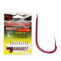 Factory Red High Carbon Steel Barbless Flat Head Fish Hooks Flatted Freshwater Carp Fishing Hook