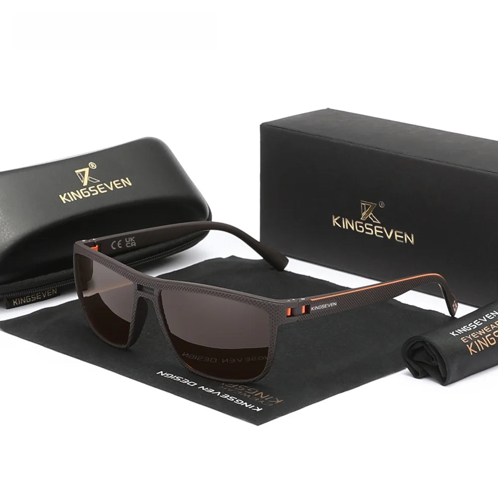 KINGSEVEN 2025 Hot Selling Sunglasses for Men Women UV400 TR90 Non-slip Frame Tac Lenses for Sports Driving Eyewear-Model 7838