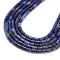 Wholesale 6x8mm Natural Lapis Lazuli Gemstone Bead African Turquoise Cylinder Tube Stone Beads for Jewelry Making