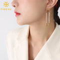 Exaggerated Fashion Stainless Steel Gold Plated Les Boucles D'oreilles Acier Inoxydable Zircon Earrings