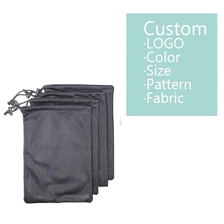 Wholesale Nylon Mesh Drawstring Bag Sac a Cordon Toy Storage Pouch Stuff Sack Pull String Gift Pocket Small Draw String Bags