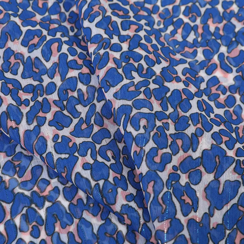 Wholesale Fashion Chiffon Leopard Print Fabric Manufacturer Printing Fabric Customization