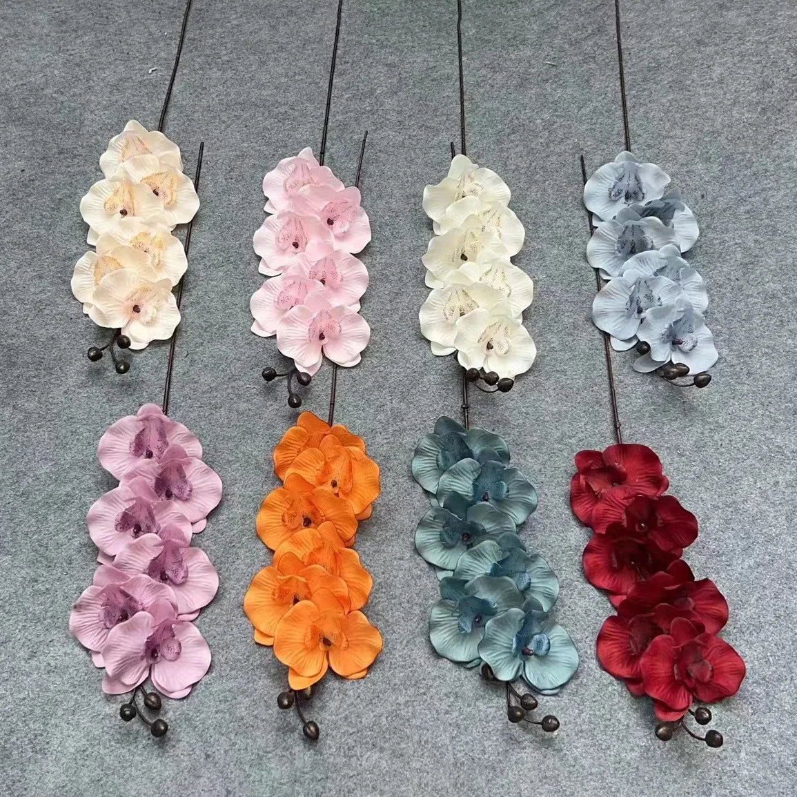 S0557 Cheap Price DIY Flower Arrangement Orchids Centerpiece Artificial  Flowers Decoration 6 Head Faux Flower Artificial Orchid