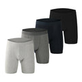 Custom Designed Men's XL 100% Cotton Knitted Breathable Boxer Briefs Plus Size with Digital Printing Logo on Waist