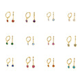 Best Selling Fine Jewelry Earings Women Birthstone Earrings Eco-friendly Trendy Fashion Earrings Zircon N/A 925 Sterling Silver