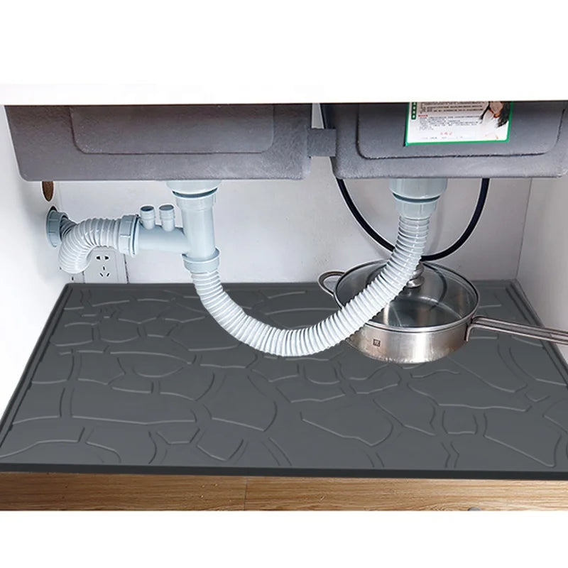 Anti slip Kitchen Cabinet Mats Wholesale Table Mats Silicone Pad Waterproof Silicon Under the Bathroom Sink Cabinet Mat