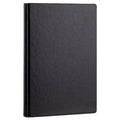 Deli 3186 Black Leather Cover Notebook 25K 160sheets Notepad Minute Book of Business Meeting for Gifts 48pcs Per Carton Set