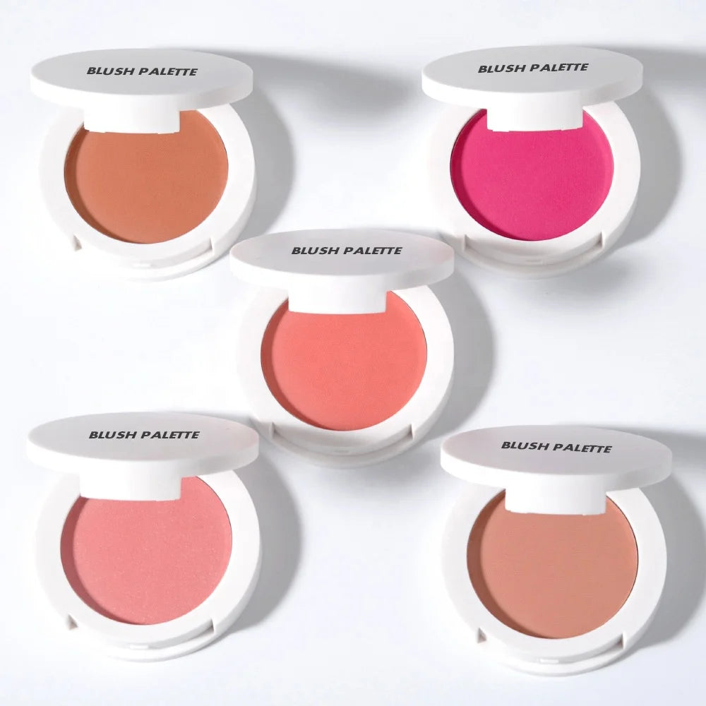 12 Color Custom Logo Face Make up Blusher Single Cheek Tint Blush on Palette High Pigment Private Label Blush Palette