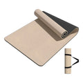 Dual Layer Suede Foldable Non-Slip Yoga Mat Travel-friendly 6mm TPE Mark Line Roll Bulk Order Yoga Mat for Gym or Outdoors