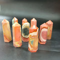 8-10cm Ocean Stone Towers Healing Crytal Quartz Polychrome Stone Points for Decoration