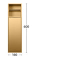 Built-in Stainless Steel Waterproof Modern Design Bathroom Cabinet Niche Anti-Rust Golden Finish for Invisible Toilet Paper