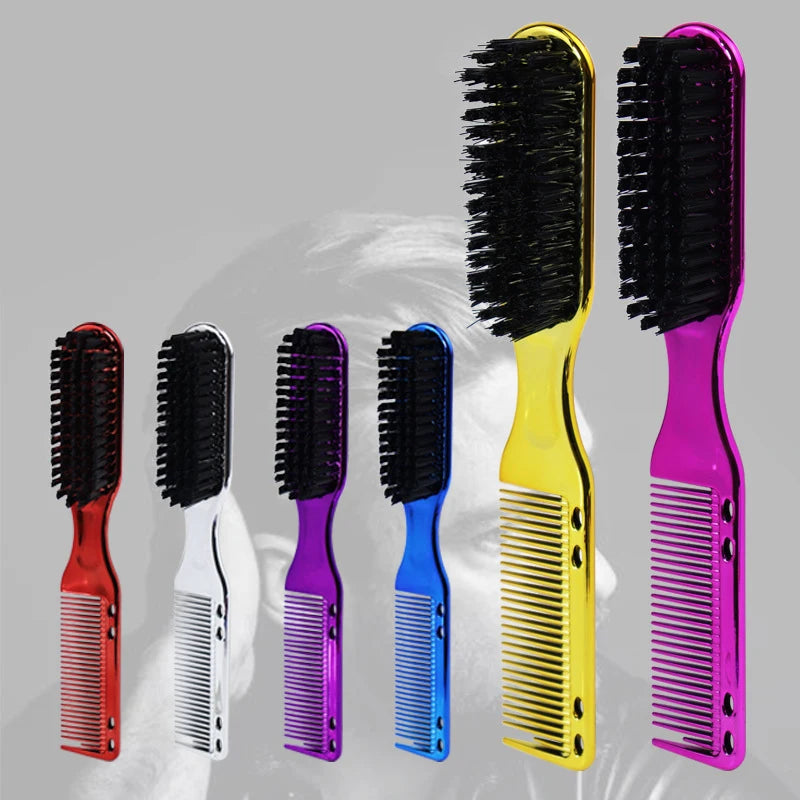 Double-Sided Fashionable Plastic Hair Comb & Brush with Hair Straightener Comfortable Waterproof Design for Beard & Hair Care