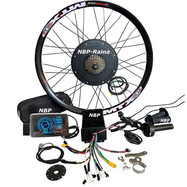 MTX Rim 26/27.5/29" 52V60V72V 2000W 45A Dual Hall Sine Wave Controller SW900 UKC1+ Electric Bike Ebike Hub Motor Conversion Kits