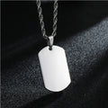 2025 New Lovers Blank Stainless Steel Disc Laser Engraving Twist Chain Pendant Fashion Jewelry Necklace