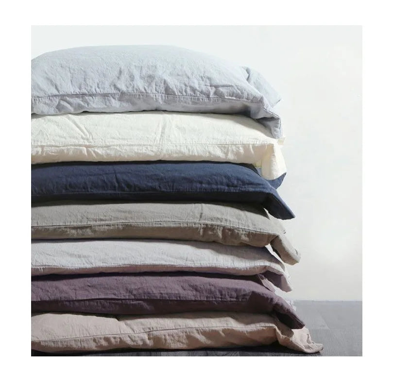Innermor  French Linen Washed Vintage Linen Pillow Covers 100% French Linen Throw square Pillowcases  Classic Stonewashed Pillow