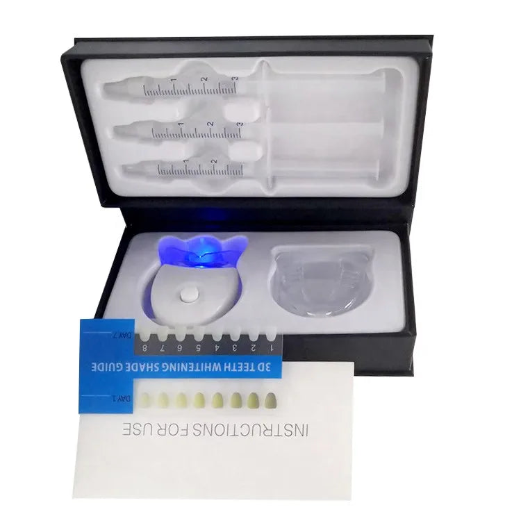 Piemens TWK-103 Private Label Custom Logo Teeth Whitening Kit with 16 Blue LED Light Source 1 Year Guarantee-For Home Use