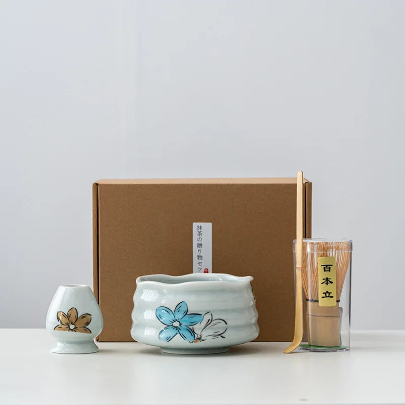 Japanese Matcha Suit Accessories Tea Set Four-piece Matcha Bowl Matcha Tea Set Suit Baibenli Tea Tuo