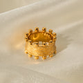 New Arrival 18K Gold Plated Snake Shape Adjustable Micro Cz Diamond Stainless Steel Opening Ring for Women