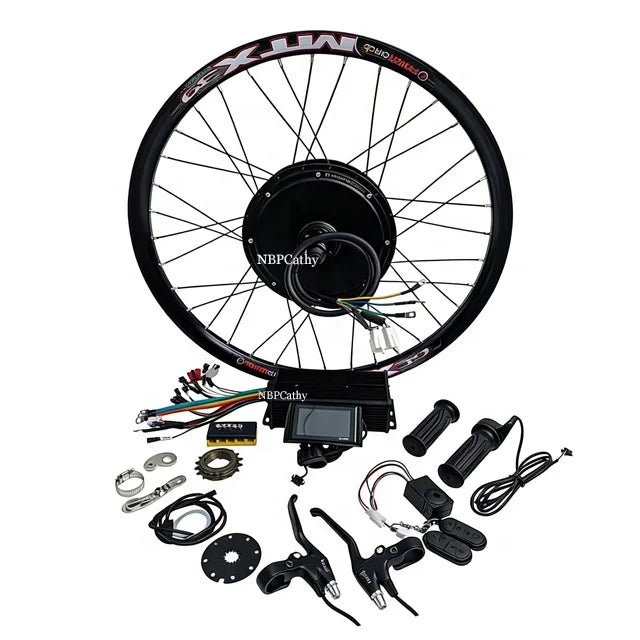 Fastship MTX 72V 3000W Ebike Kit Electric Bike Conversion Kit 72V 3000W Hub Motor Wheel with 80A Dual Hall Controller SW900 UKC1