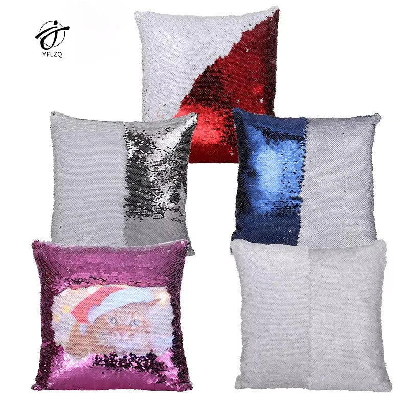 2020 Cheap High Quality Custom Needlepoint Home Decor Polyester Sequin White Pillow Case Cover Cushion