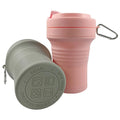 Eco-Friendly Silicone Collapsible Cup with Leakproof Lid Custom Insulated Silicone Drinking Cups for Hot Tea/Cold Smoothies