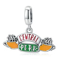 925 Sterling Silver Vintage Central Perk Coffee Shop Charm Beads SCC1969 Original Bracelet DIY Jewelry Zircon for Engagement