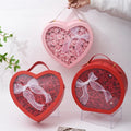 2025 Valentine Largest Heart Shaped Flower Packaging Gift Box with PU Leather Handle
