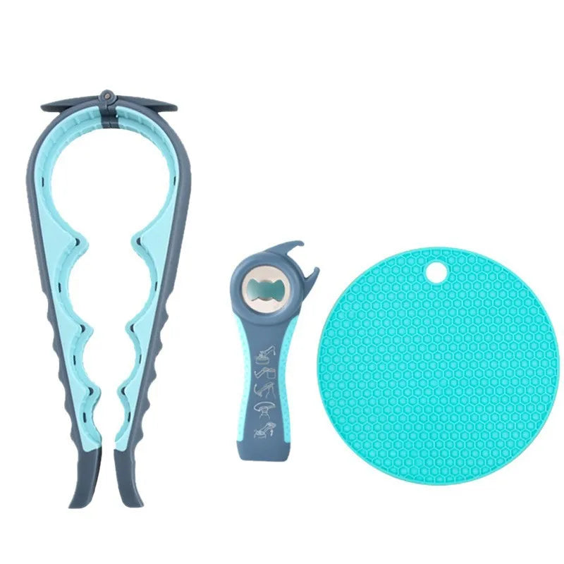 Wholesale New 4-in-1 Bottle Opener Set Creative Plastic Cover Screwer 5-in-1 Can Opener Creative Beer Bottle Opener