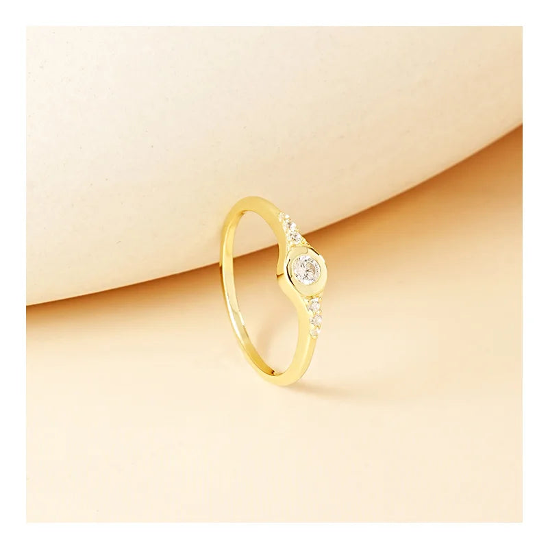 925 Pure Silver Zircon Ring for Women Bulk in Stock for Wedding Party or Anniversary