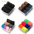 Diameter 4cm 5cm 30pcs Wholesale Fashion Candy Color Seamless Nylon Hair Ties Girl  Elastic Hair Bands Hair Rubber Bands